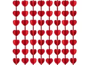 Dekoracje sali - Kurtyna Serca czerwona - 100 x 200 cm - 1 szt. - miniaturka - grafika 1