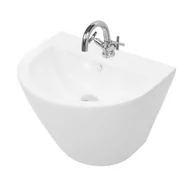 Umywalki - LaVita Alsola umywalka 52,5x43,5 cm ścienna półokrągła biały połysk - miniaturka - grafika 1