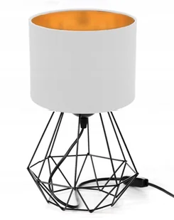 Lampka Nocna Biurkowa Druciana Abażur Mirror Loft - Lampy stojące - miniaturka - grafika 1
