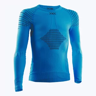 Koszulki sportowe męskie - X-Bionic Koszulka termoaktywna dziecięca LS Invent 4.0 niebieska INYT06W19J - grafika 1