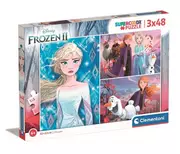 Puzzle - Clementoni Puzzle 3x48 Super kolor Frozen 2 - miniaturka - grafika 1