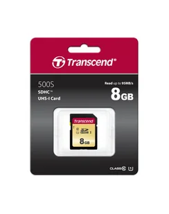 Transcend SDHC 8GB Class 10 95MB/s TS8GSDC500S - Karty pamięci - miniaturka - grafika 1