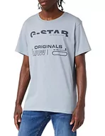 Koszulki męskie - G-STAR RAW Męski T-shirt Originals R T, Niebieski (Faze Blue C506-6481), S - miniaturka - grafika 1