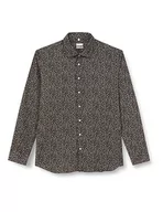 Koszule męskie - Seidensticker Męska koszula biznesowa - Extra Slim Fit - łatwa do prasowania - kołnierz Kent - długi rękaw - 100% bawełna, ciemnozielony, 42 - miniaturka - grafika 1