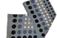 Apaszki i szaliki damskie - SZAL damski z frędzlami BAWEŁNA Z LYCRĄ GROSZKI - miniaturka - grafika 1