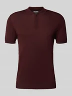 Koszulki męskie - Koszulka polo z prążkowanymi wykończeniami - miniaturka - grafika 1