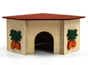 Akcesoria dla gryzoni - Pinokio DOMEK NAROŻNY PINO-04 - miniaturka - grafika 1