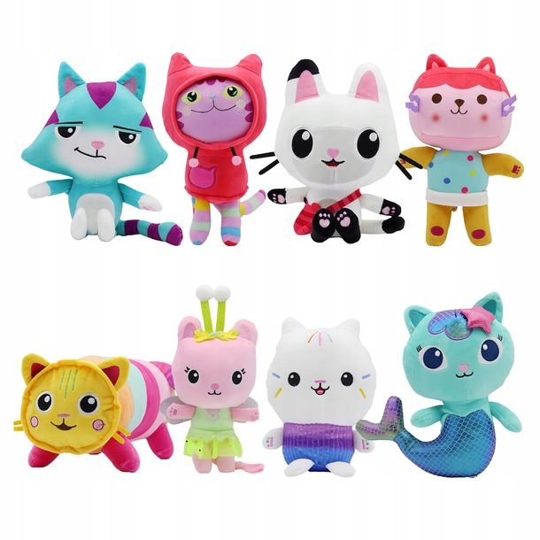 Zestaw Maskotek Koci Domek Gabi 8 Sztuk Maskotka Kiciuś Panduś Najkotek 8w1