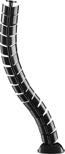 Organizer InLine InLine® Cable duct flexible, vertical for tables, 2 chambers, 0.80m, black - Maskownice do kabli - miniaturka - grafika 1