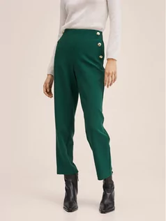 Spodnie damskie - Mango Spodnie materiałowe Dorado 27031154 Zielony Regular Fit - grafika 1
