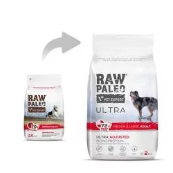 Vetexpert Raw Paleo Ultra Beef Adult Medium/ Large 2 kg - Sucha karma dla psów - miniaturka - grafika 2