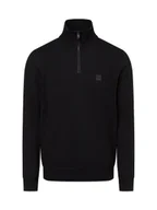 Bluzy męskie - BOSS Orange Bluza męska - Zetrust Mężczyźni Bawełna czarny jednolity, S - miniaturka - grafika 1