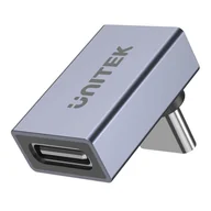 Pozostałe akcesoria do telefonów - Adapter Unitek USB-C na USB-C kątowy 40Gbps 240W A1039GY01) - miniaturka - grafika 1