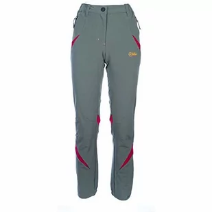 Great Escapes Damskie spodnie trekkingowe Fuego szary Steeple Grey/Persian Red 46 - Odzież trekkingowa damska - miniaturka - grafika 1