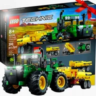 Klocki - ZESTAW KLOCKÓW LEGO TECHNIC CIĄGNIK TRAKTOR Z PRZYCZEPĄ RUCHOMY KLOCKI XXL dla dziecka na prezent traktory pojazdy dzieci model jeździ skręca - miniaturka - grafika 1
