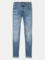 Spodnie męskie - Petrol Industries Jeansy M-1040-DNM056 Niebieski Tapered Fit - miniaturka - grafika 1