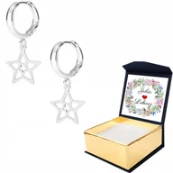 Kolczyki - Kolczyki srebrne Gwiazda Gwiazdka WŁASNY NADRUK - miniaturka - grafika 1