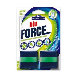 Kostka do spłuczki kwadrat, Blu Force 2 sztuki, 50 g x 2, las, General Fresh - Środki do WC - miniaturka - grafika 1