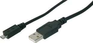 Digitus Kabel USB USB A microUSB czarny 1,8m AK-300127-018-S - Kable USB - miniaturka - grafika 1