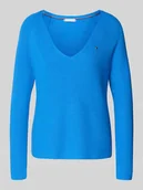 Swetry damskie - Sweter z dzianiny o kroju regular fit z czystej bawełny - miniaturka - grafika 1