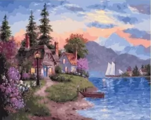 Twoje Hobby Malowanie po numerach - Nad jeziorem 40x50cm - Malowanie po numerach Twoje Hobby Malowanie po numerach - Nad jeziorem 40x50cm - Malowanie po numerach - miniaturka - grafika 2