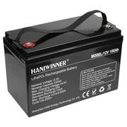 HANIWINNER HD009-10 12.8V 100Ah LiFePO4 Lithium Battery Pack Backup Power, 1280Wh Energy, 2000  Cycles, Built-in BMS