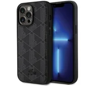 Etui i futerały do telefonów - Lacoste Blend Monogram MagSafe do iPhone 15 Pro Czarny - miniaturka - grafika 1