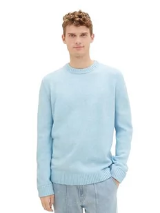 TOM TAILOR sweter męski, 34174 - Middle Blue White Core, L - Swetry męskie - miniaturka - grafika 1