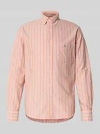 Koszule męskie - Koszula casualowa o kroju regular fit z wyhaftowanym motywem - miniaturka - grafika 1