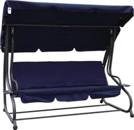 Place zabaw - Huśtawka Ogrodowa Siedzisko Textylina 2x1 Granatowa - miniaturka - grafika 1
