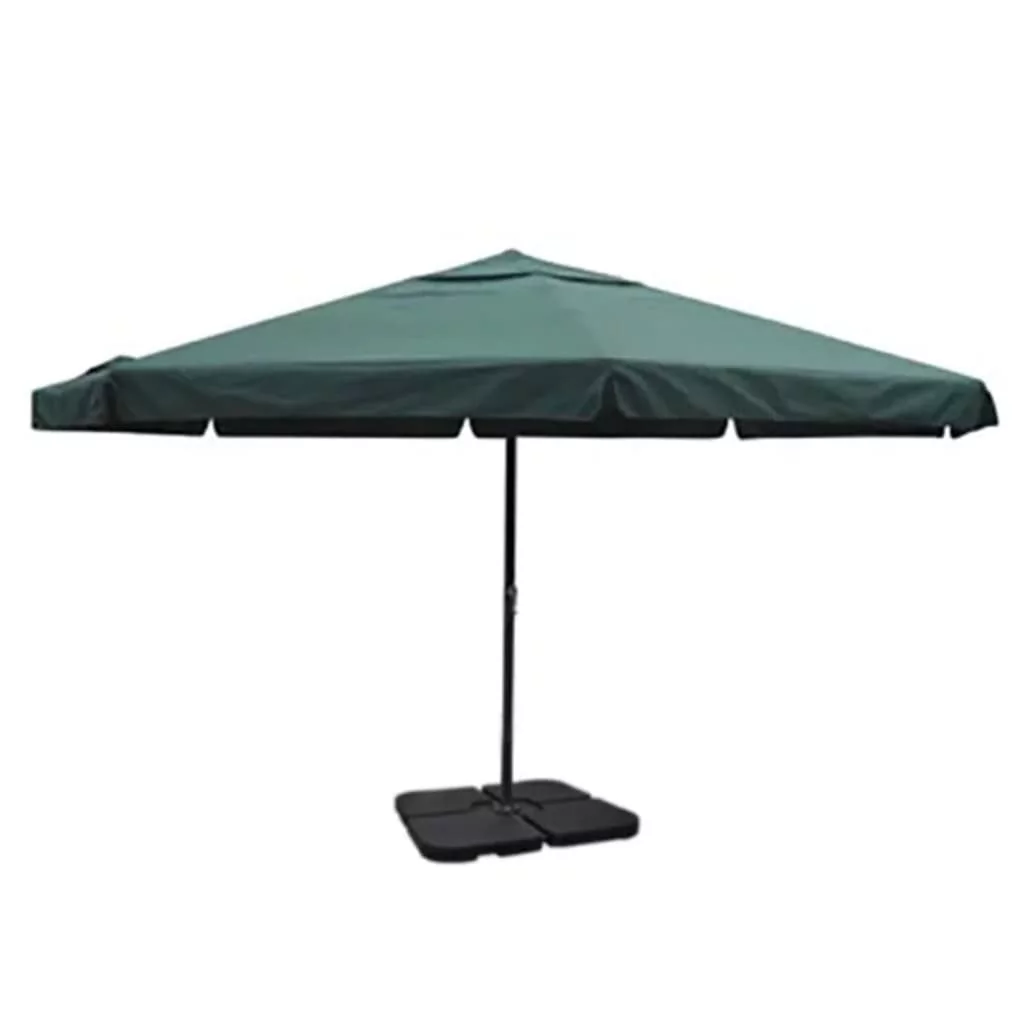vidaXL Zielony parasol ogrodowy z aluminiową ramą i przenośną podstawą vidaXL