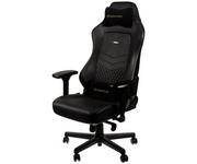 Fotele gamingowe - noblechairs Fotel gamingowy noblechairs HERO naturalna skóra czarny czarne obszycie NBL-HRO-RL-BLA - miniaturka - grafika 1