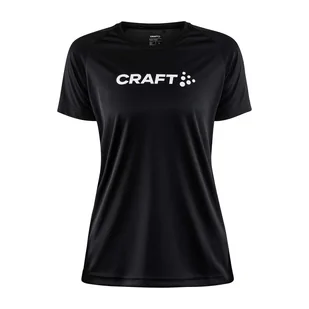 Damska Koszulka CRAFT CORE UNIFY LOGO TEE W 1911785-999000 – Czarny - Koszulki sportowe damskie - miniaturka - grafika 1