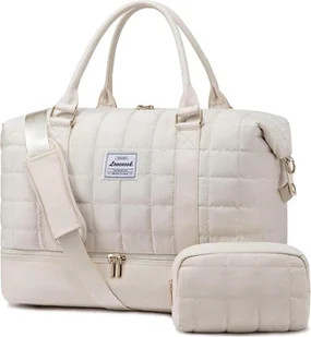 Torba podróżna damska Lekka torba na bagaż podręczny Komora na buty Komora na mokre rzeczy Beżowy - Torby podróżne Torba podróżna damska Lekka torba na bagaż podręczny Komora na buty Komora na mokre rzeczy Beżowy - Torby podróżne - miniaturka - grafika 1