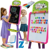 Tablice dla dzieci - Dwustronna Tablica Magnetyczna Edukacyjna dla Dzieci 3w1 X387 - miniaturka - grafika 1