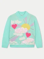 Swetry dla chłopców - Billieblush Sweter U20461 Zielony Regular Fit - miniaturka - grafika 1