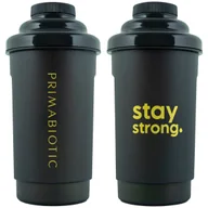 Shakery i bidony sportowe - SHAKER STAY STRONG PRIMABIOTIC 550 ml Bidon Czarny Idealny Na Siłownie - miniaturka - grafika 1