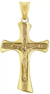 Biżuteria religijna - Męski krzyżyk warszawski 3.8cm srebrny pozłacany - miniaturka - grafika 1