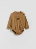 Body dla niemowląt - Reserved - Bawełniane body - beżowy - miniaturka - grafika 1