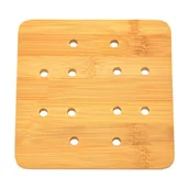 Pojemniki łazienkowe - Tadar BAMBUSOWA PODKŁADKA KWADRATOWA Z OTWORAMI 15 X 15 CM 5907558774245 - miniaturka - grafika 1