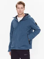 Odzież trekkingowa męska - Jack Wolfskin Kurtka przeciwdeszczowa Goldgewann 1115761 Niebieski Regular Fit - miniaturka - grafika 1