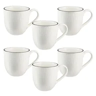 Kubki - Zestaw kubków porcelanowych 400 ml 6 sztuk BONITA BLACK - miniaturka - grafika 1