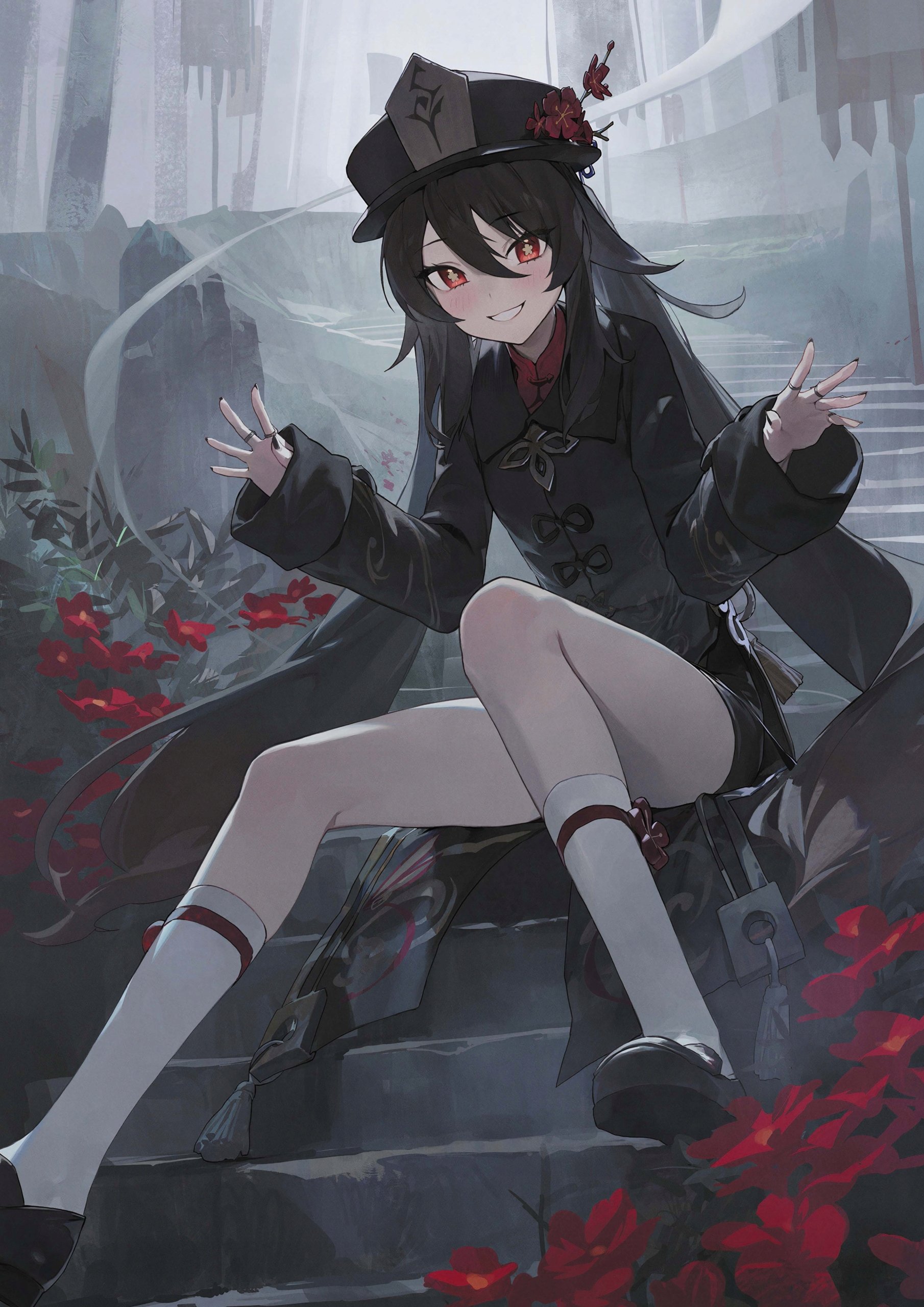 Plakat A3 Genshin Impact Anime Gra Hu Tao