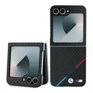 Etui i futerały do telefonów - Etui BMW Carbon Tricolor na Samsung Galaxy Z Flip 6 - czarne - miniaturka - grafika 1
