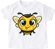 Koszulki dla dziewczynek - Koszulka z pszczołą dla dziecka na dzień pszczoły pszczoła11 - miniaturka - grafika 1