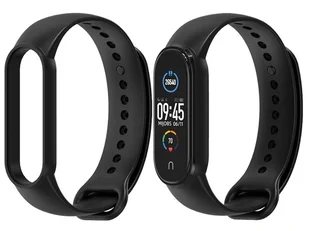 Pasek gumowy soft Alogy do Xiaomi Mi Band 5 Czarny + 5x Folia Alogy - Akcesoria do smartwatchy - miniaturka - grafika 2