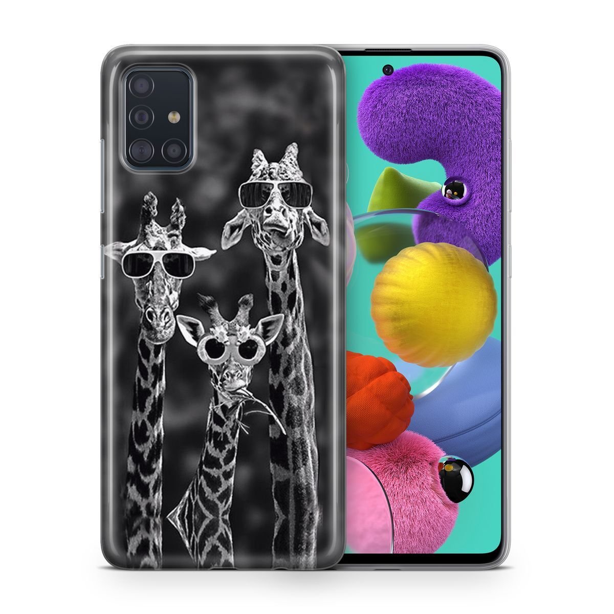 Etui na telefon komórkowy Samsung Galaxy Protective Case Cover Bumper Case Shell Ultra Thin, Model: Samsung Galaxy S20 FE, Wybierz wzór: 3 żyrafy