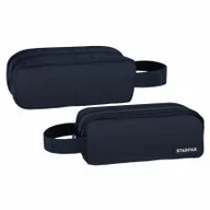 Piórniki - Starpak Piórnik saszetka 2 zamki Navy blue - miniaturka - grafika 1