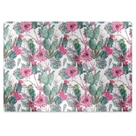 Podnóżki, podpórki, podkładki - Mata na podłogę pod krzesło Sukulenty 140x100 cm - miniaturka - grafika 1