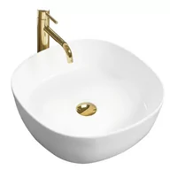 Umywalki - Rea Umywalka Ceramiczna Nablatowa ELENA Biała MAT U7911 - miniaturka - grafika 1